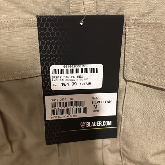 BLAUER men’s BDU TACTICAL LONG SLEEVE SHIRT 8730 - Picture 7 of 11